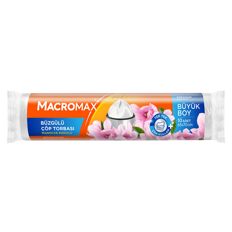 MACROMAX BÜZGÜLÜ ÇÖP TORBASI BÜYÜK 10 LU — MACROMAX